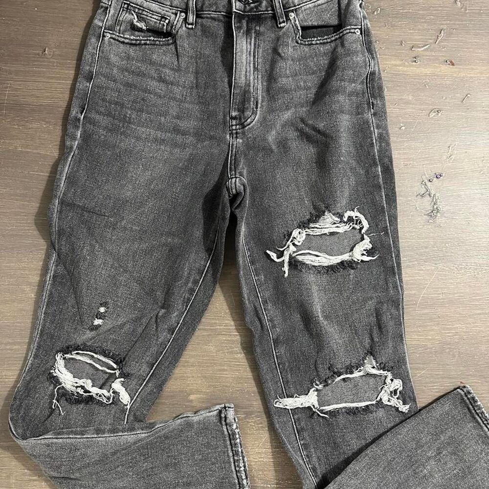 Pacsun Women's Black and Grey Jeans